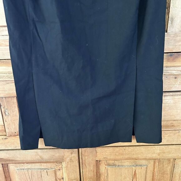 Kit And Ace Black Midi Pencil Skirt Wool Blend Zip Front Slit Office Womens Sz 4 - Picture 8 of 9